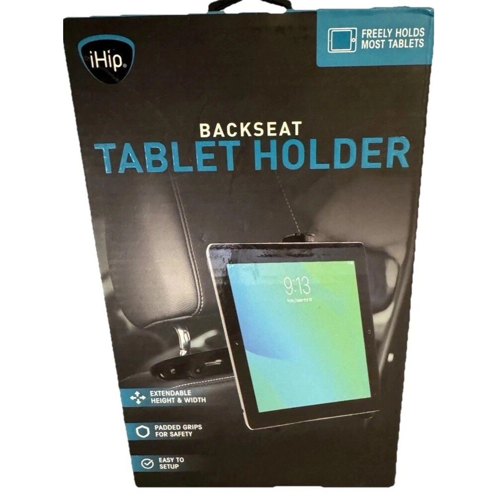 iHip Backseat Tablet Holder Extendable Grip Easy Setup On The Go In Car Helpful